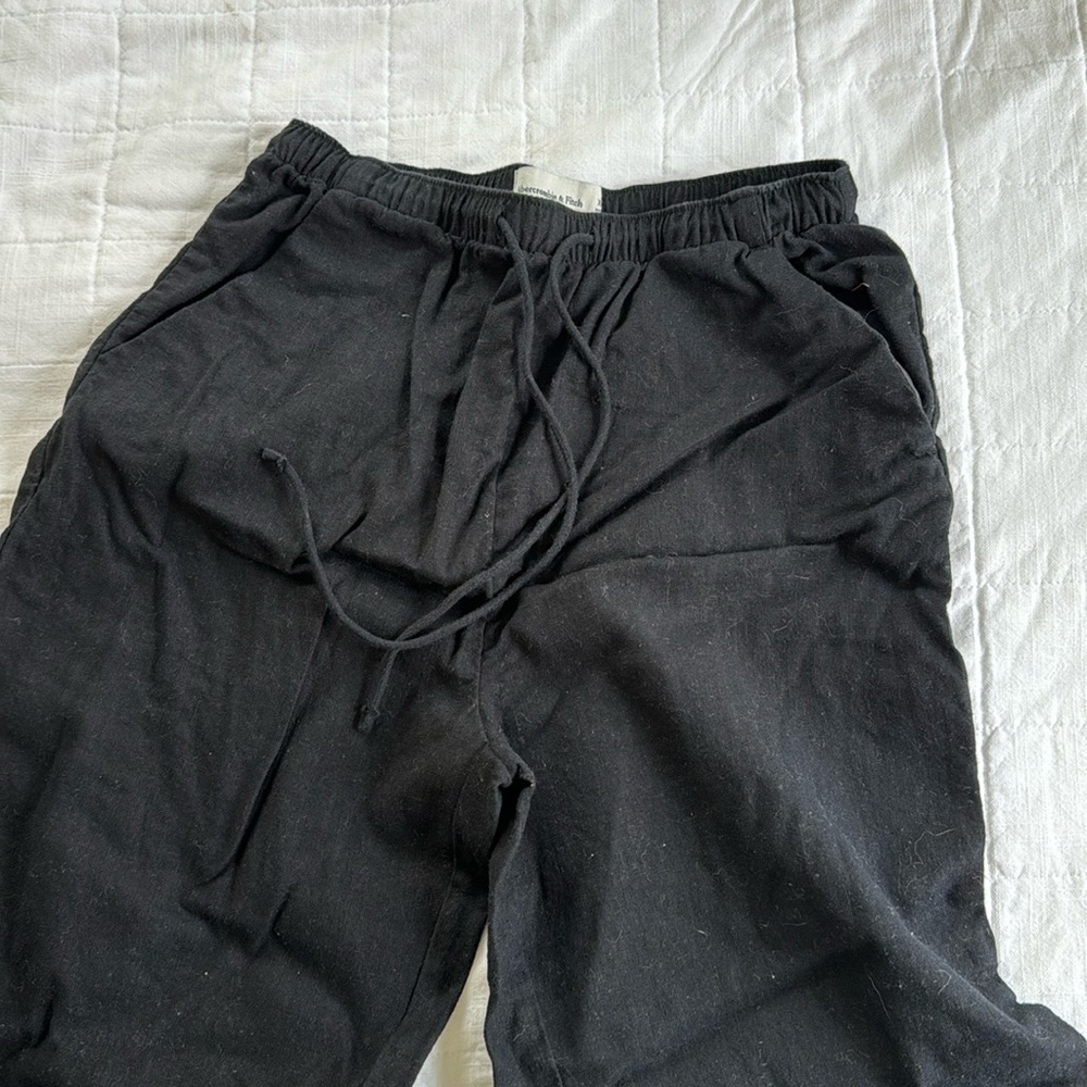 Abercrombie black linen pants - worn once